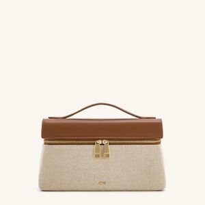 JW PEI THEA Brown and Cream Canvas Handbag